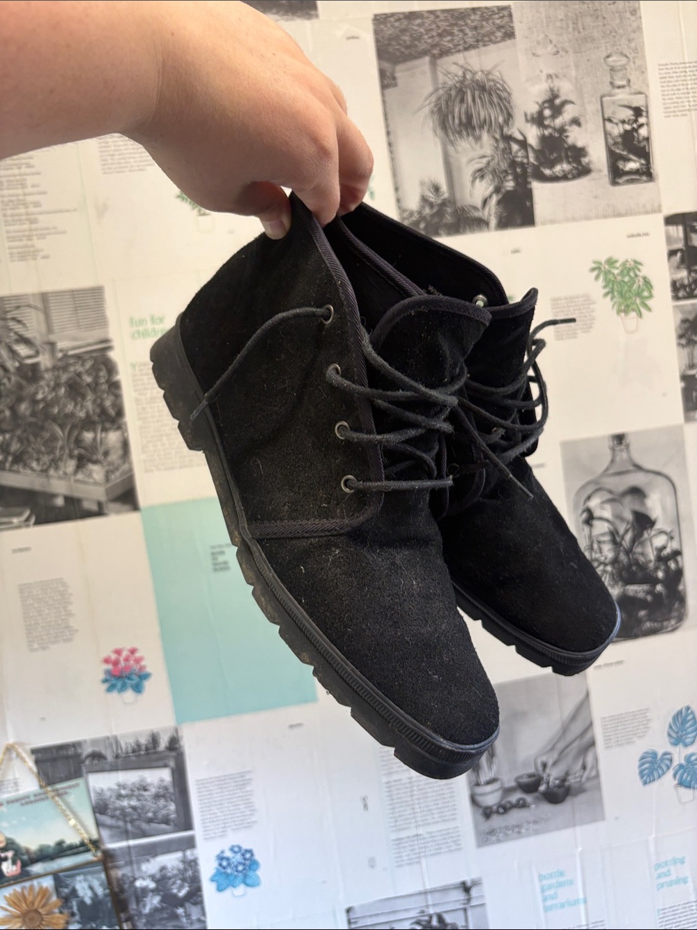 Keds Black Women's Suede Lace-Up Ankle Booties
